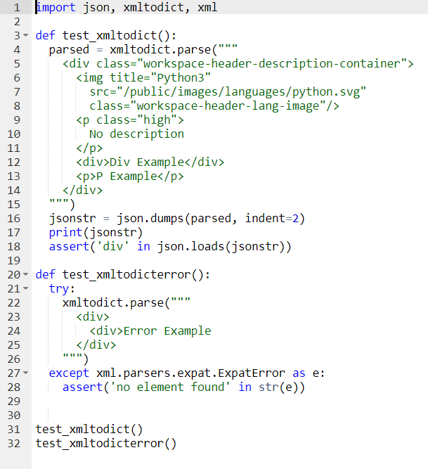 Use Python's xmltodict to convert XML to JSON